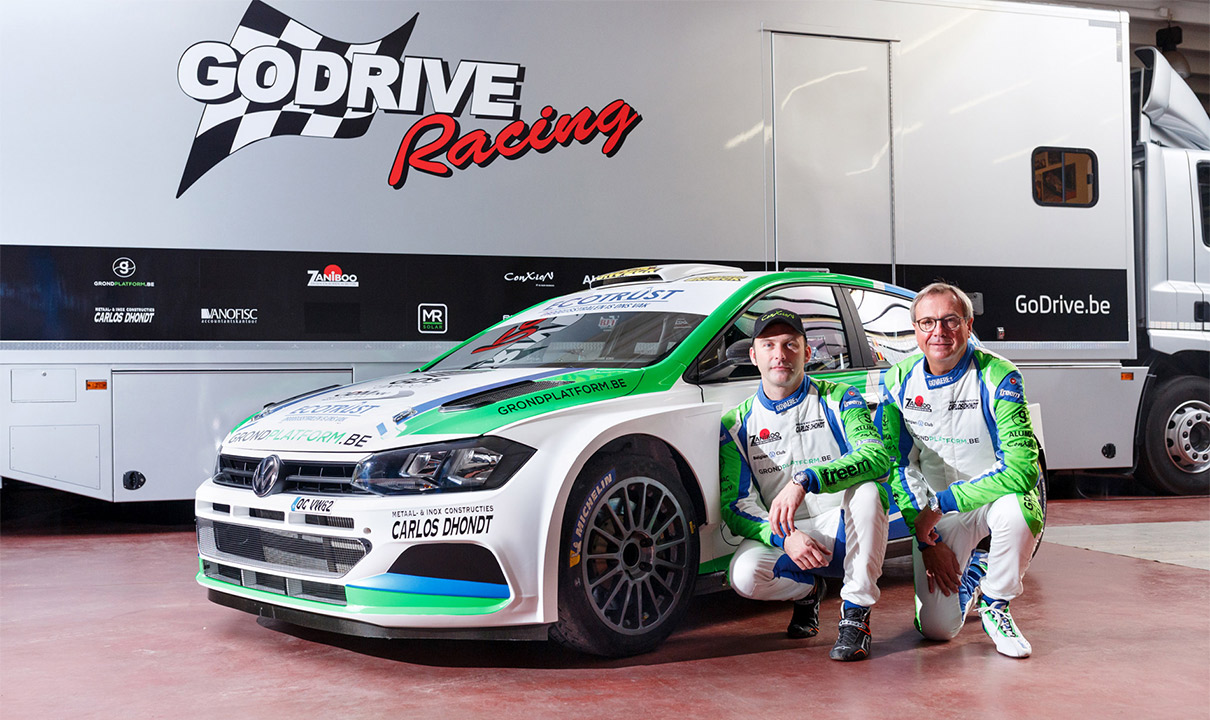 Vincent Verschueren et la Volkswagen Polo GTI R5 de GoDrive prêts pour la reprise du BRC !