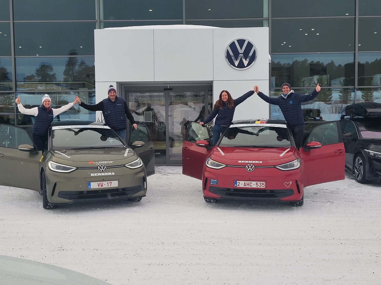 Le Belgian VW Club au pied du podium en Suède