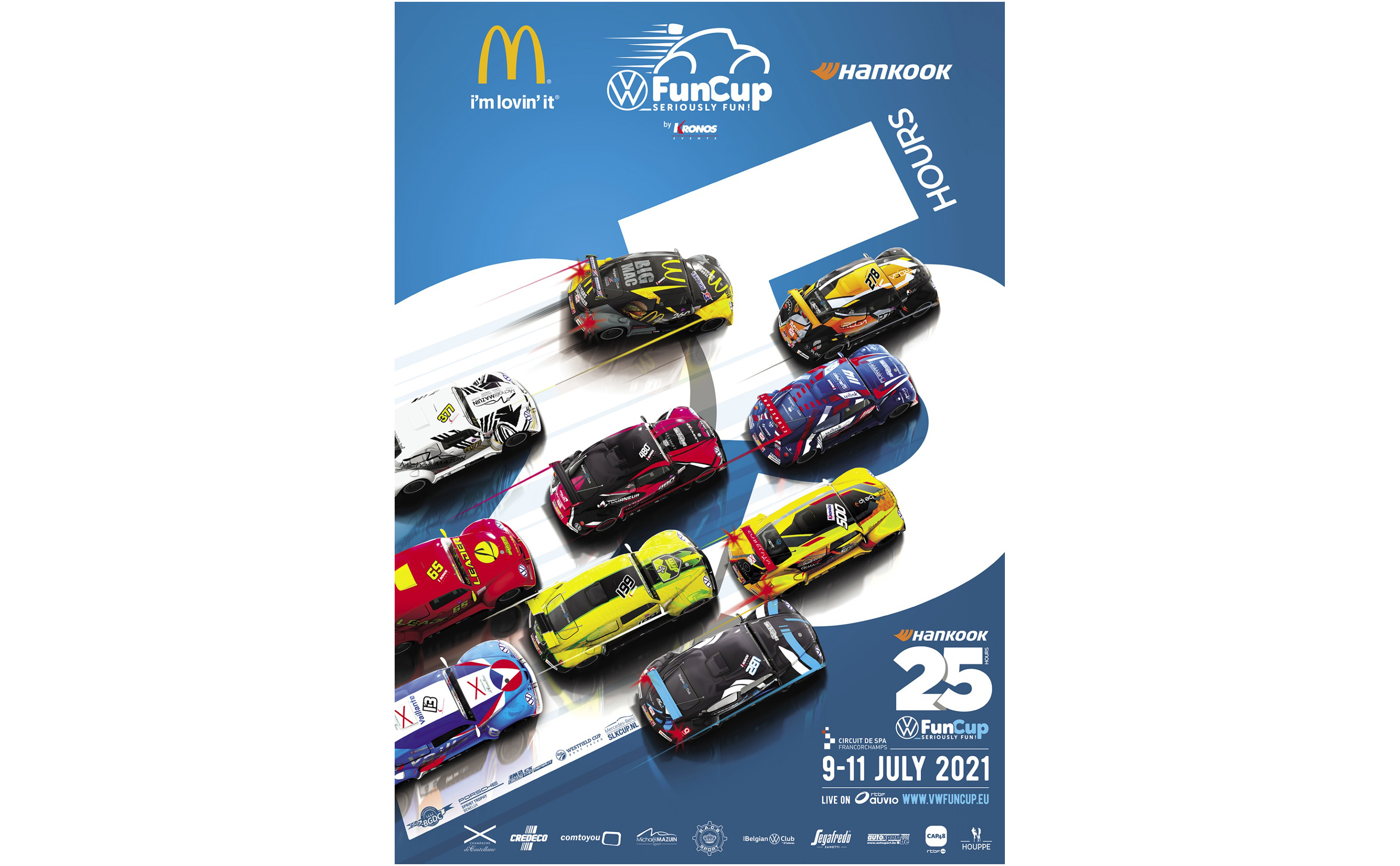 L’affiche officielle des HANKOOK 25 HOURS VW FUN CUP