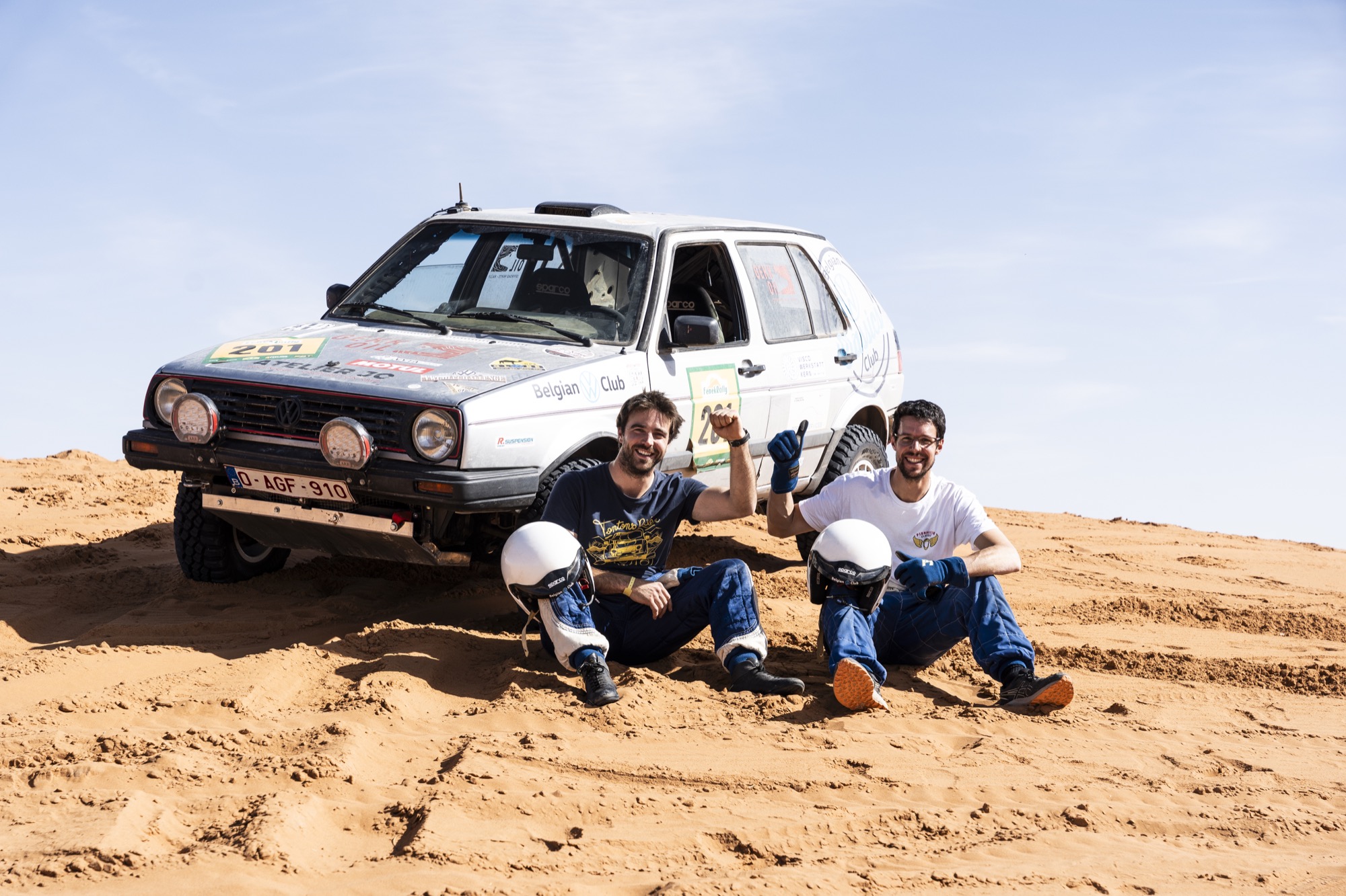 Fenek Rally : Jonathan et Anatole sur le podium avec leur Golf Syncro !
